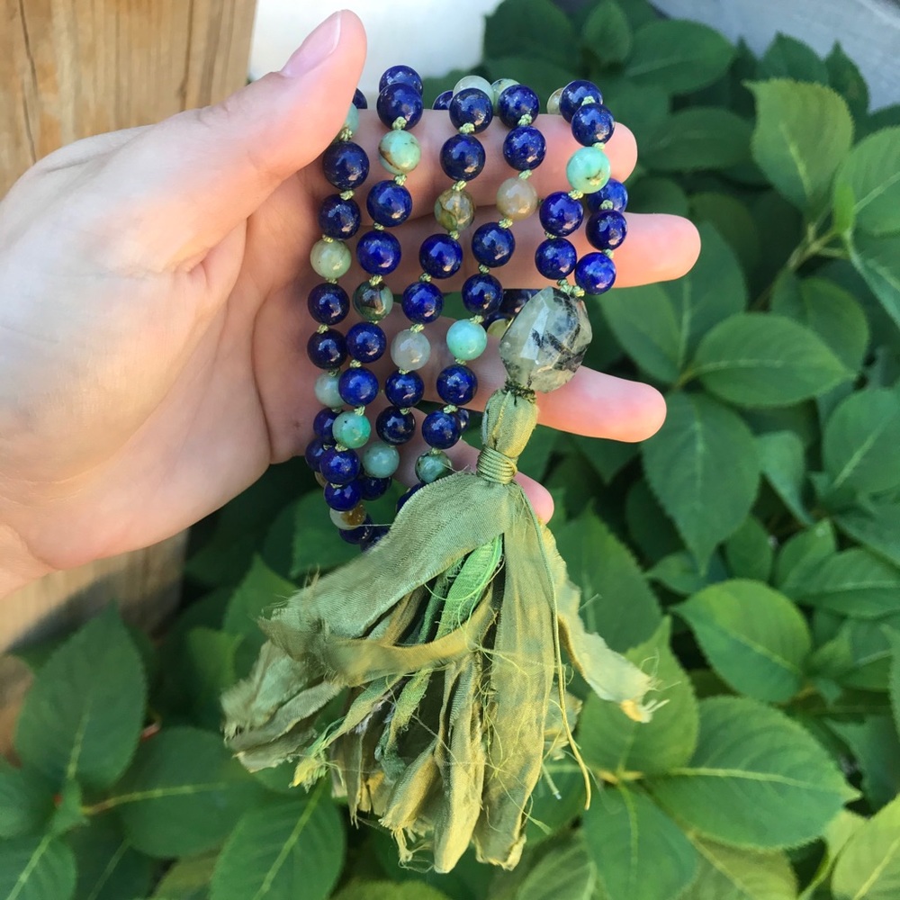 Handmade 108 Bead Wisdom Mala Necklace - Picture 6 of 10
